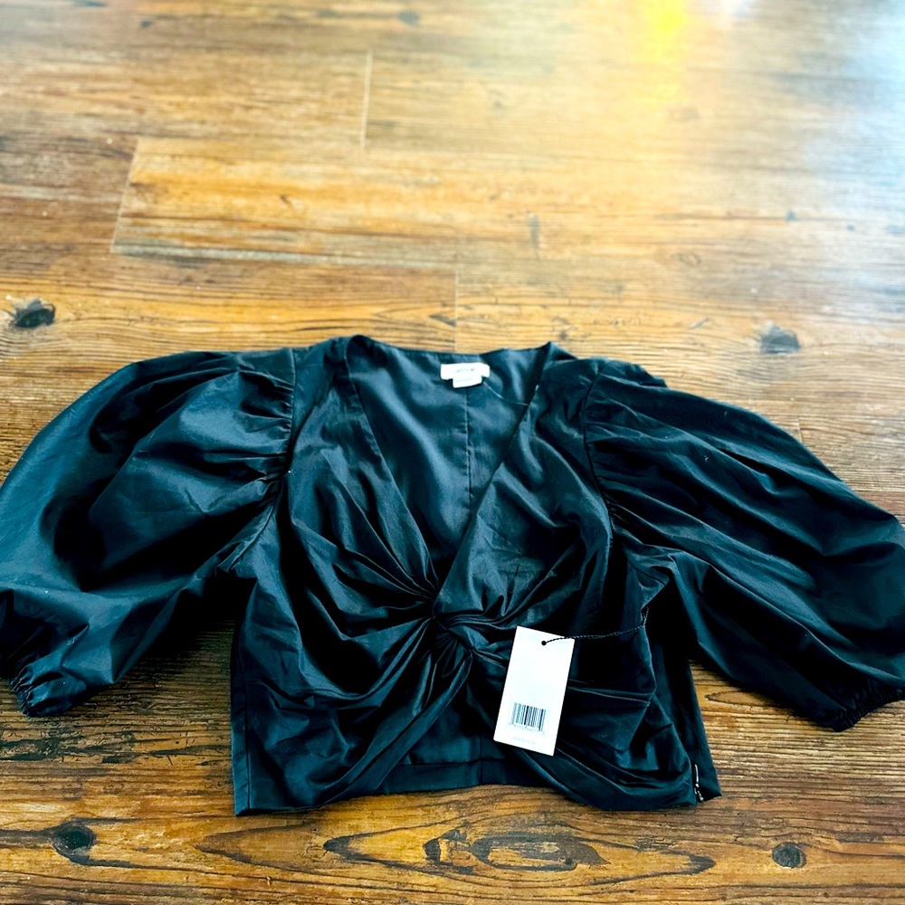 Jason Wu crop puff sleeve top